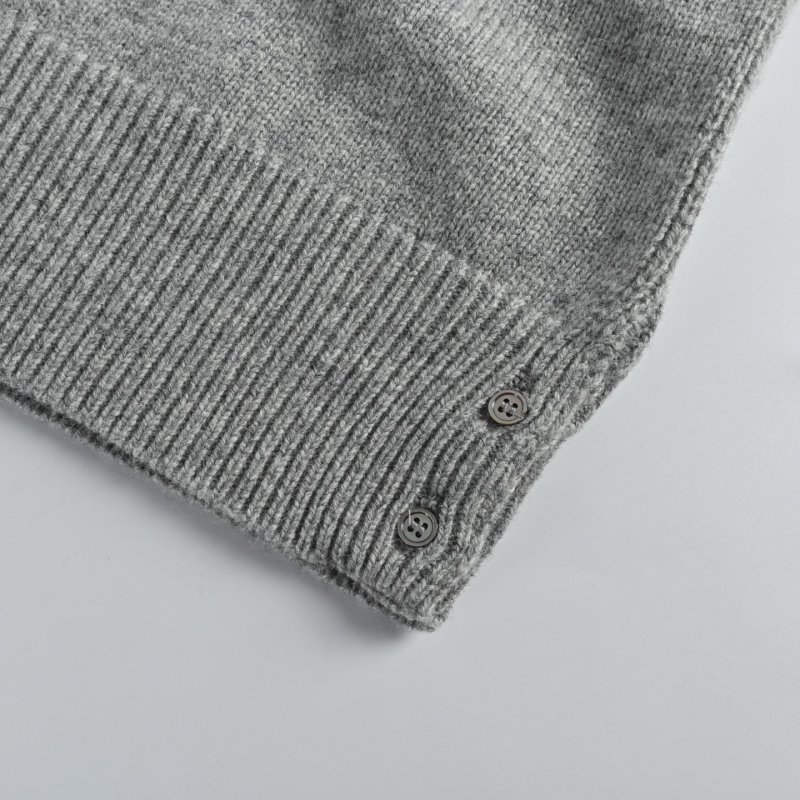 Thom Browne 4-Bar Wool Crew Neck Sweater Grey view