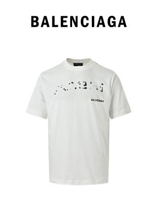 Balenciaga Braille Text White T-Shirt view 6