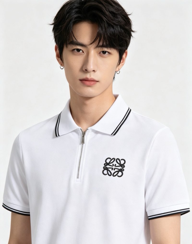 Loewe Anagram White Polo Shirt