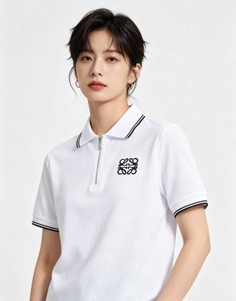Loewe Anagram White Polo Shirt view