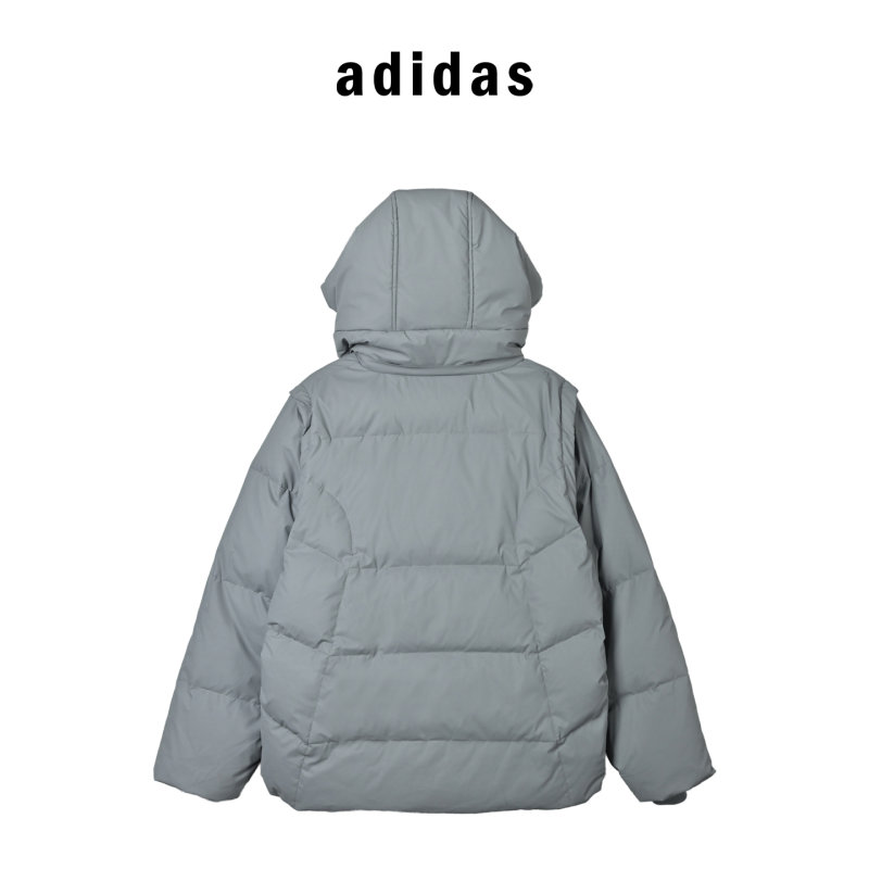 Grey Puffer Down Jacket - Oversized Fit view