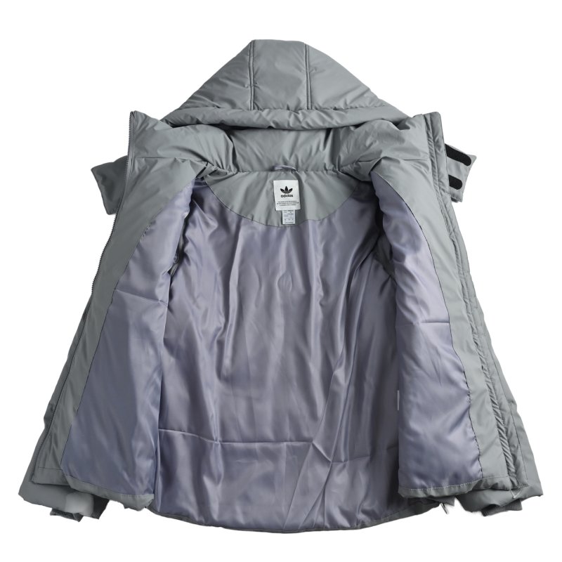 Grey Puffer Down Jacket - Oversized Fit view