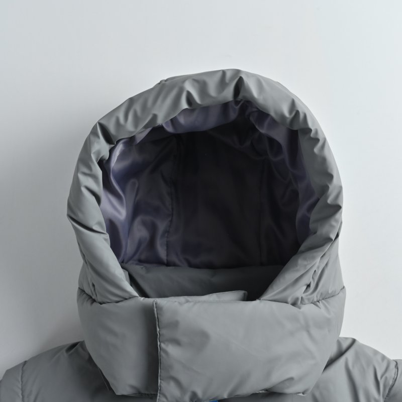 Grey Puffer Down Jacket - Oversized Fit view