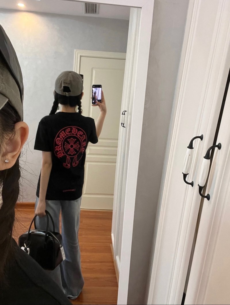 Chrome Hearts Black Red Logo T-Shirt