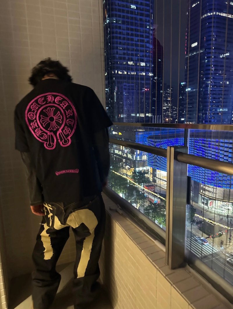 Chrome Hearts Black Red Logo T-Shirt view