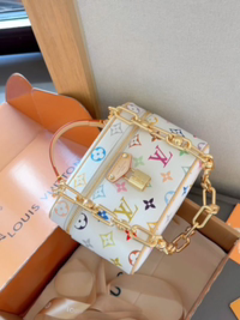 Louis Vuitton Monogram Canvas White Cosmetic Case Trunk Bag