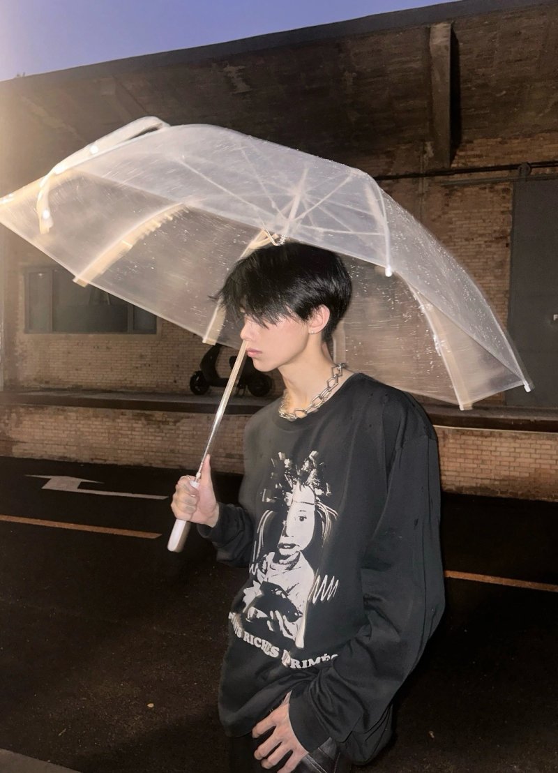Riches Déprimes Black Graphic Longsleeve T-Shirt view