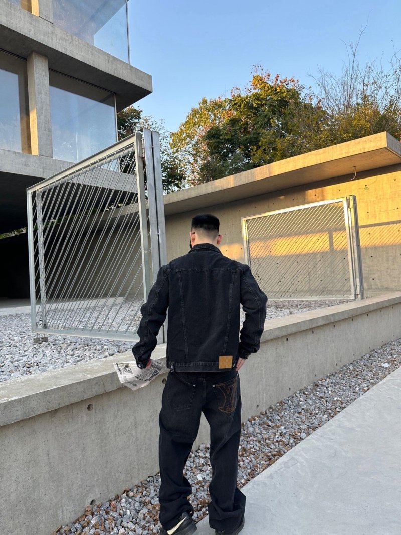 Essentials Black Denim Jacket view