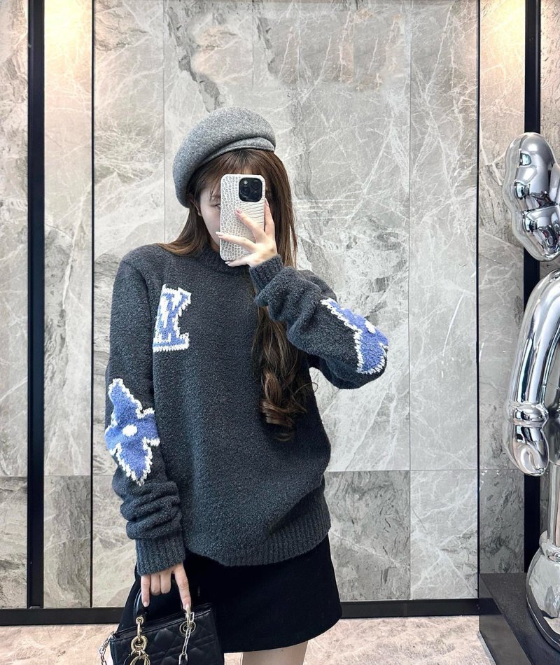 Louis Vuitton LV Monogram Charcoal Knit Sweater view