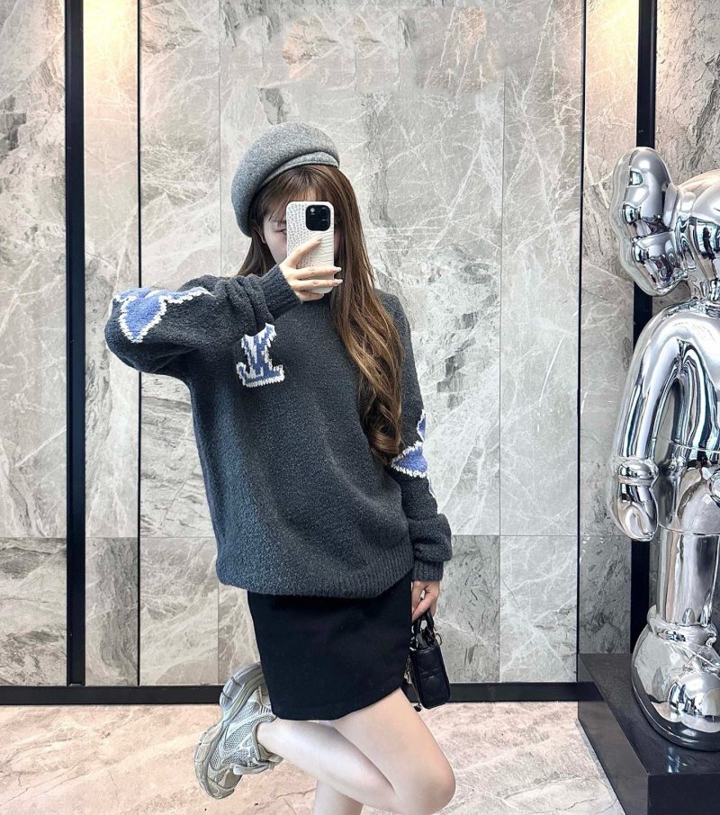 Louis Vuitton LV Monogram Charcoal Knit Sweater view