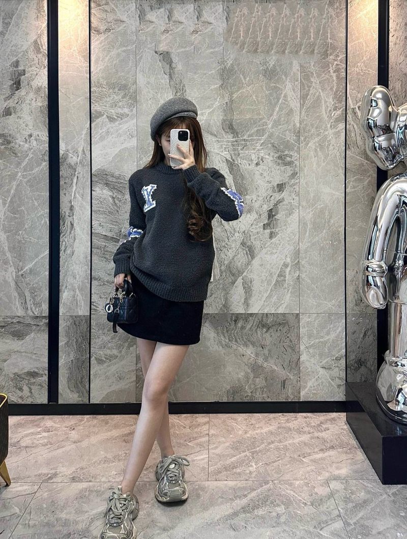 Louis Vuitton LV Monogram Charcoal Knit Sweater view