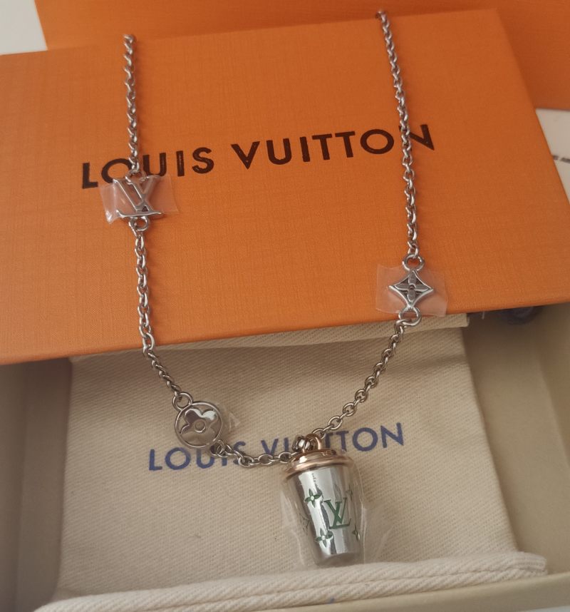 Louis Vuitton LV Cup Coffee Charm Pendant Necklace