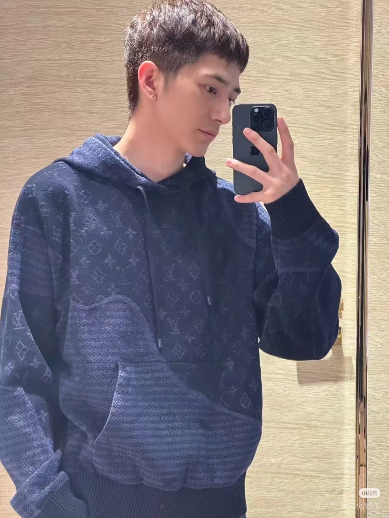 Louis Vuitton Monogram Navy Zip Hoodie view