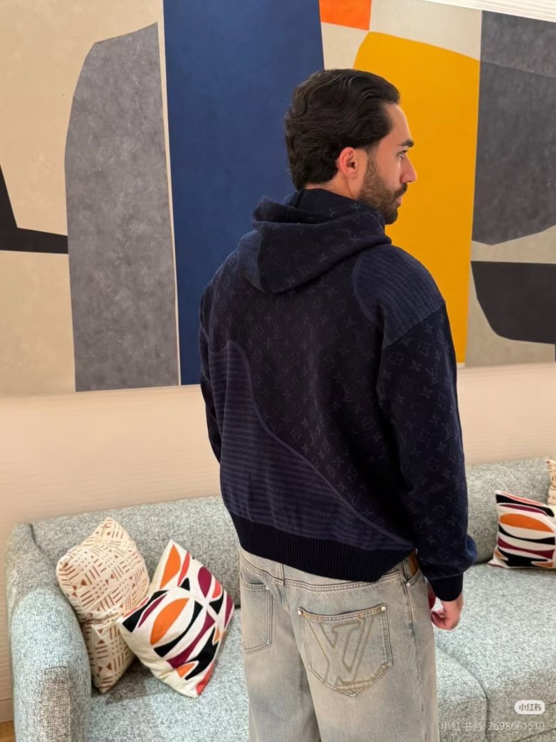 Louis Vuitton Monogram Navy Zip Hoodie view