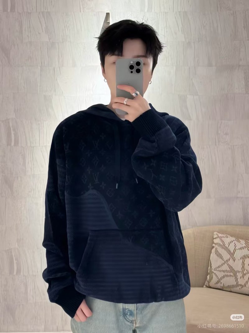 Louis Vuitton Monogram Navy Zip Hoodie view