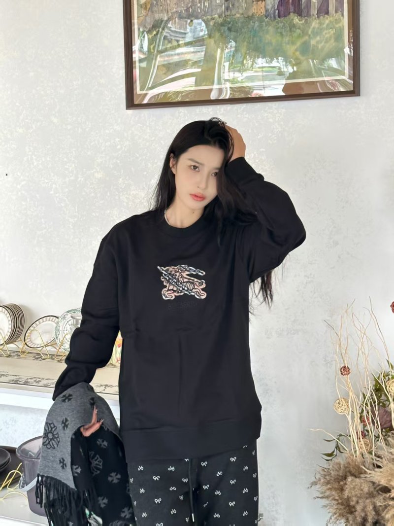 Burberry EKD Embroidered Black Hoodie view