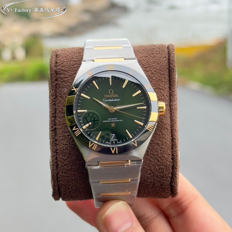 Omega Constellation 41mm Two-Tone Green Dial Watch view
