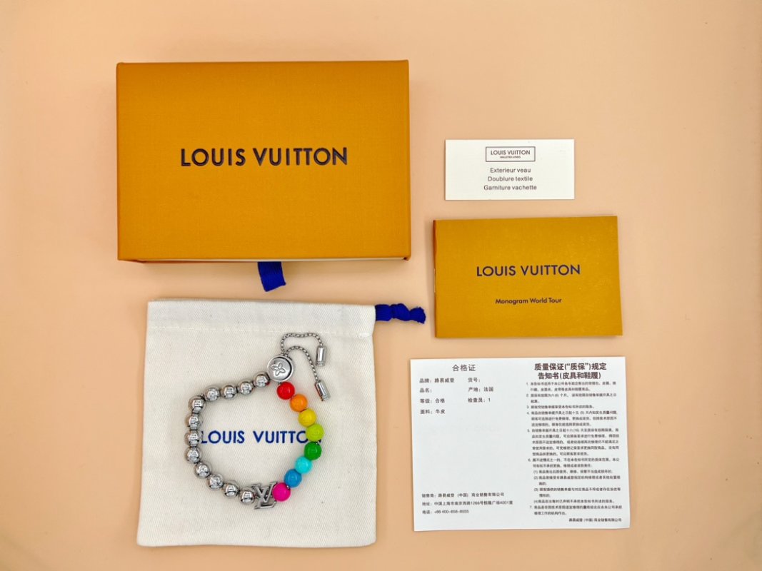 Louis Vuitton Monogram Beads Rainbow Adjustable Bracelet