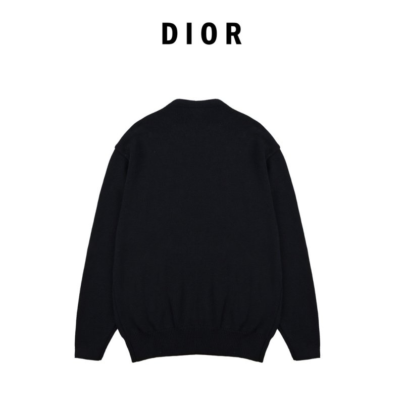Black Graphic Text Crew Neck Sweater view