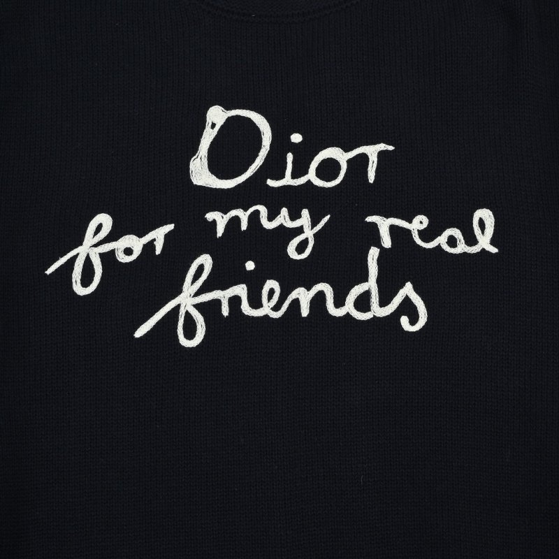 Black Graphic Text Crew Neck Sweater view