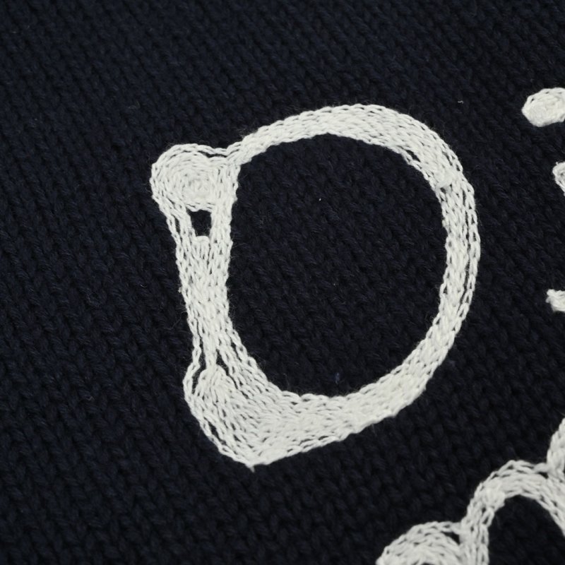 Black Graphic Text Crew Neck Sweater view