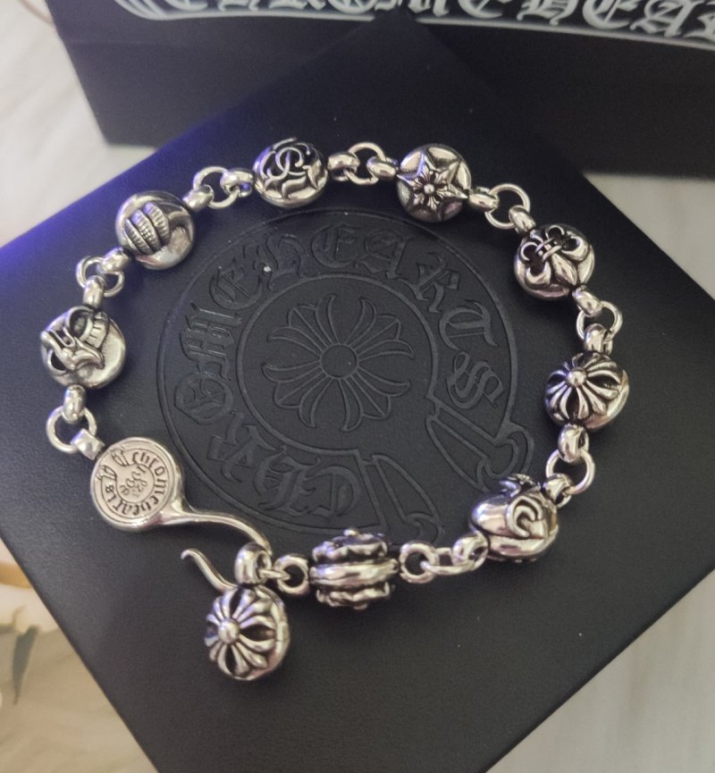 Chrome Hearts Multi-Element Silver Link Bracelet