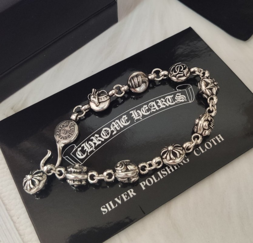 Chrome Hearts Multi-Element Silver Link Bracelet view