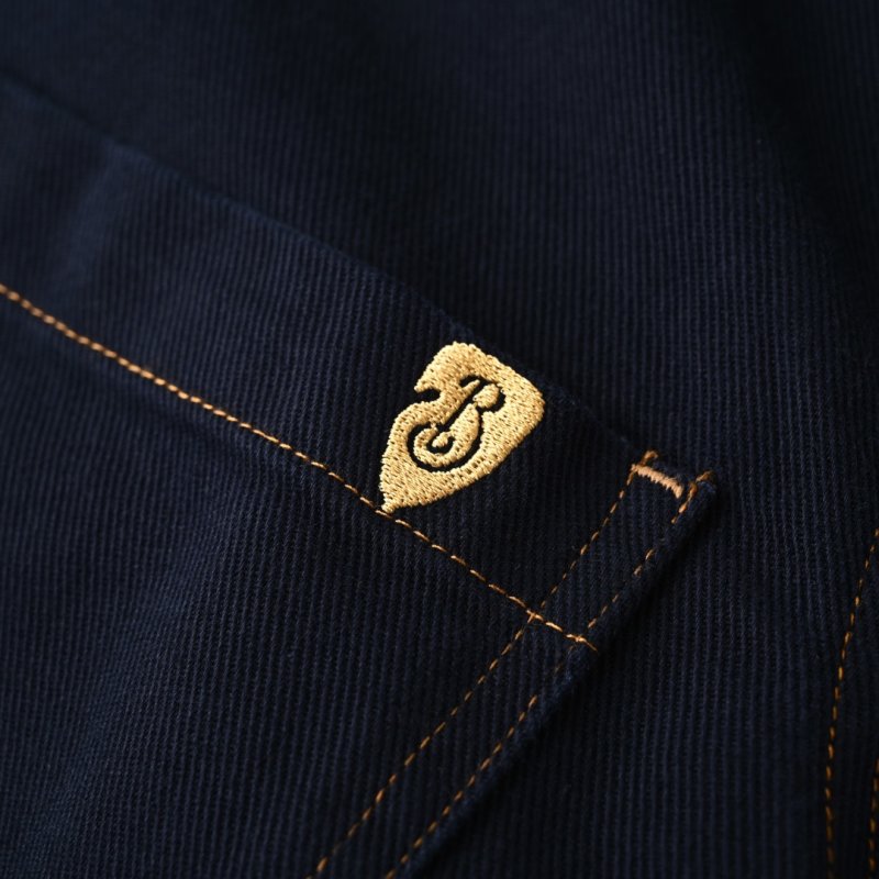 Dark Blue Denim Shirt Jacket with Chest Pocket view