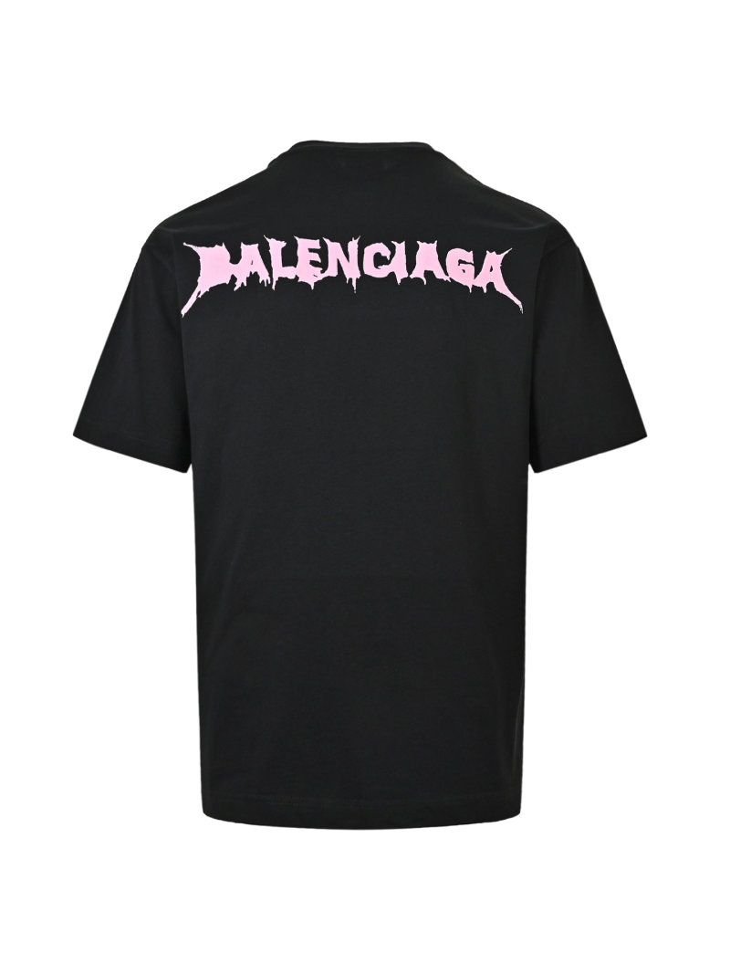 Black Oversized Short Sleeve T-Shirt with Red Embroidered Logo view