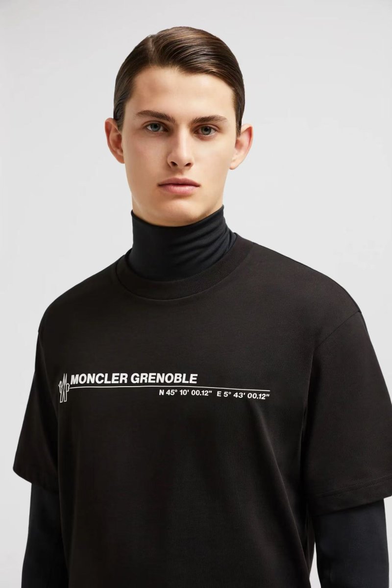 Moncler Grenoble Coordinates Black T-Shirt