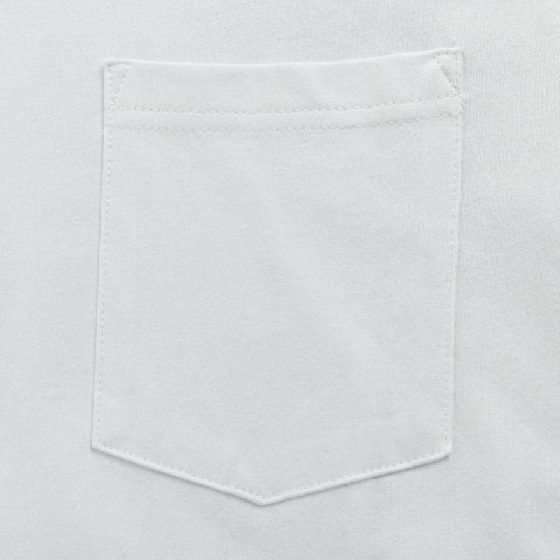 White Pocket Crewneck Short Sleeve T-Shirt view