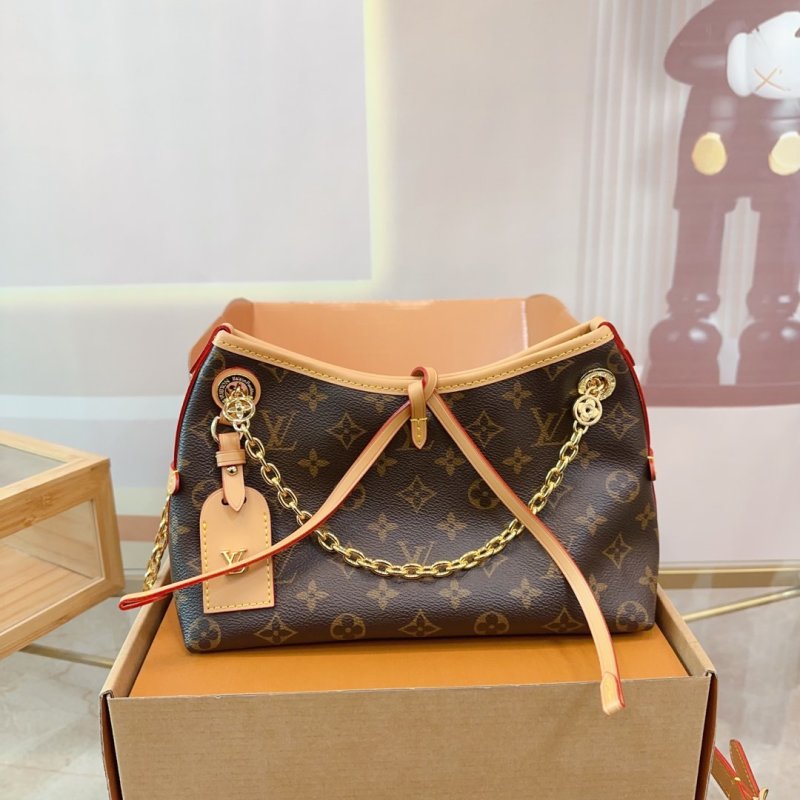 Louis Vuitton Carryall BB Monogram Canvas Chain Shoulder Bag
