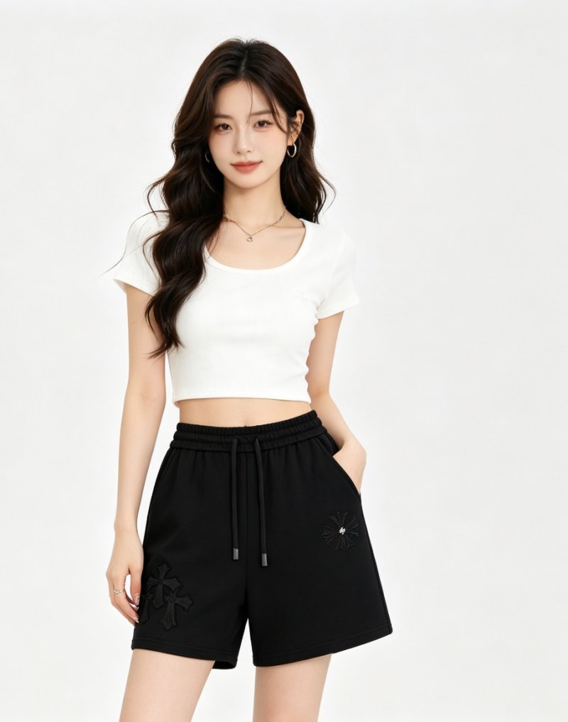 Chrome Hearts Black Embroidered Shorts view