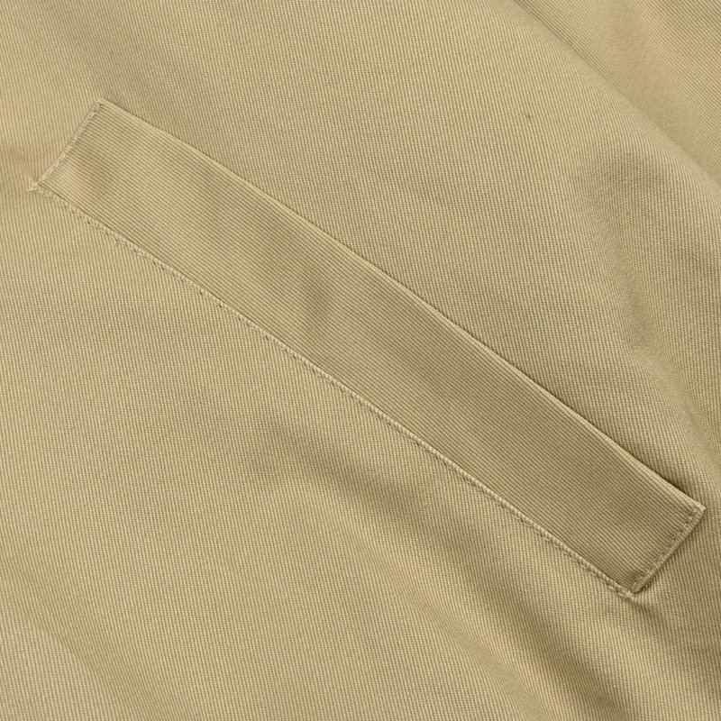 Beige Harrington Jacket with Navy Contrast Lining view