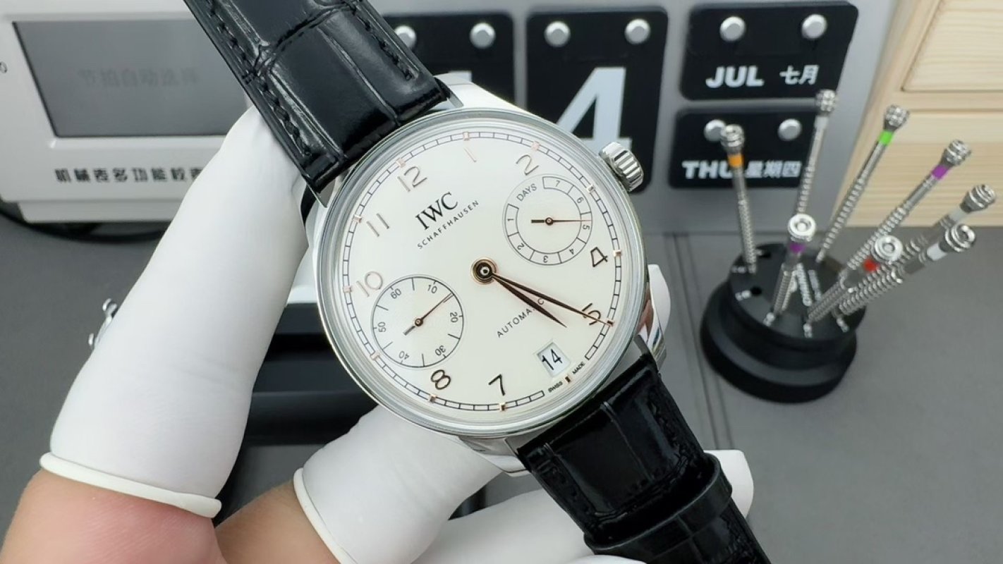 IWC Portugieser Seven Day Automatic 42.4mm Silver Dial view