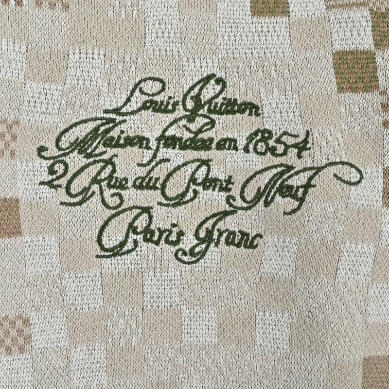 Cream Argyle Knit Sweater with Embroidered Logo view