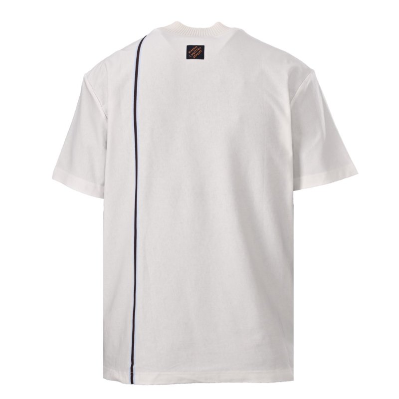 White Crown Logo T-Shirt with Navy Stripe view