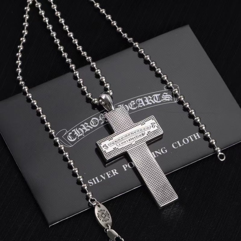Chrome Hearts Multi-Element Cross Pendant Necklace Silver view