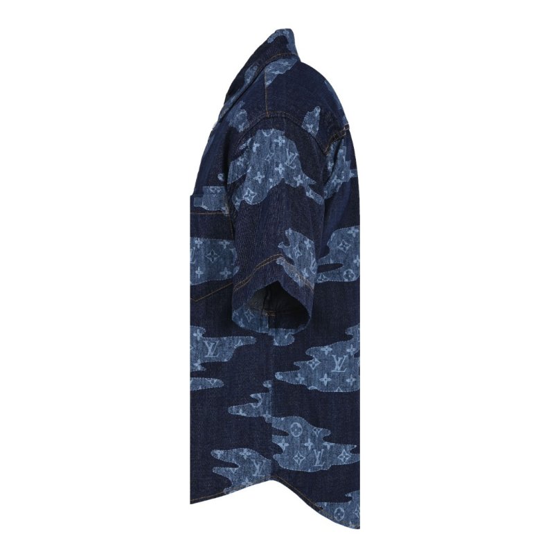 Louis Vuitton Monogram Denim Short Sleeve Shirt Navy view