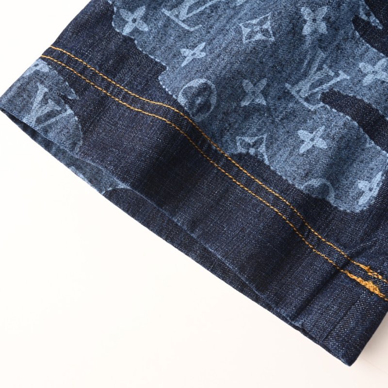 Louis Vuitton Monogram Denim Short Sleeve Shirt Navy view
