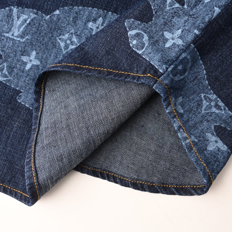 Louis Vuitton Monogram Denim Short Sleeve Shirt Navy view