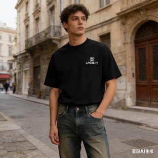 Givenchy Black Logo Short Sleeve T-Shirt view 3