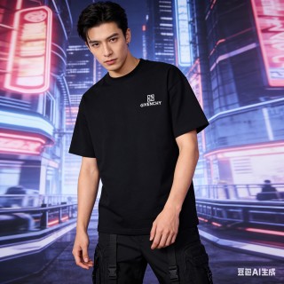 Givenchy Black Logo Short Sleeve T-Shirt view 4