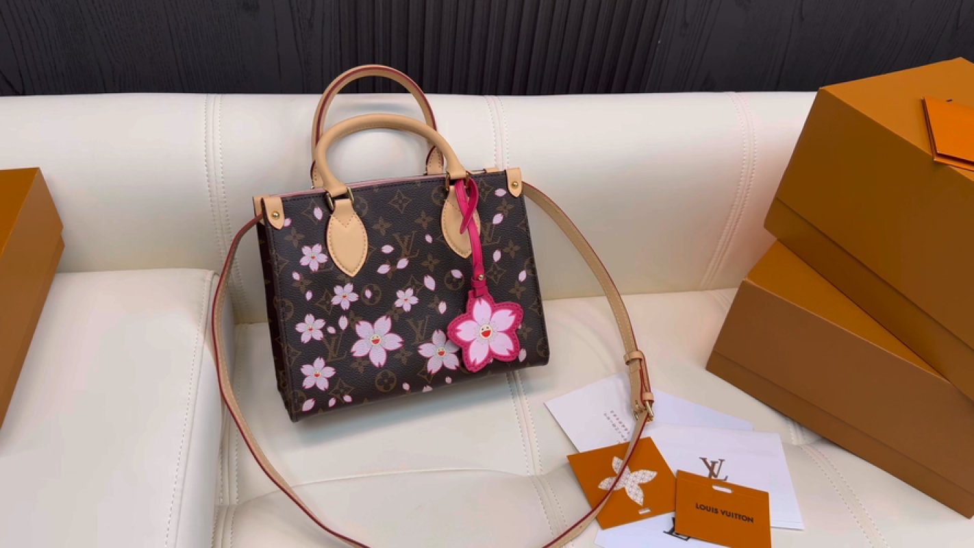 Louis Vuitton Monogram Cherry Blossom Tote Bag Pink