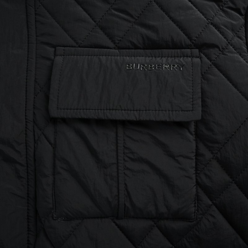 Black Quilted Overshirt Jacket view