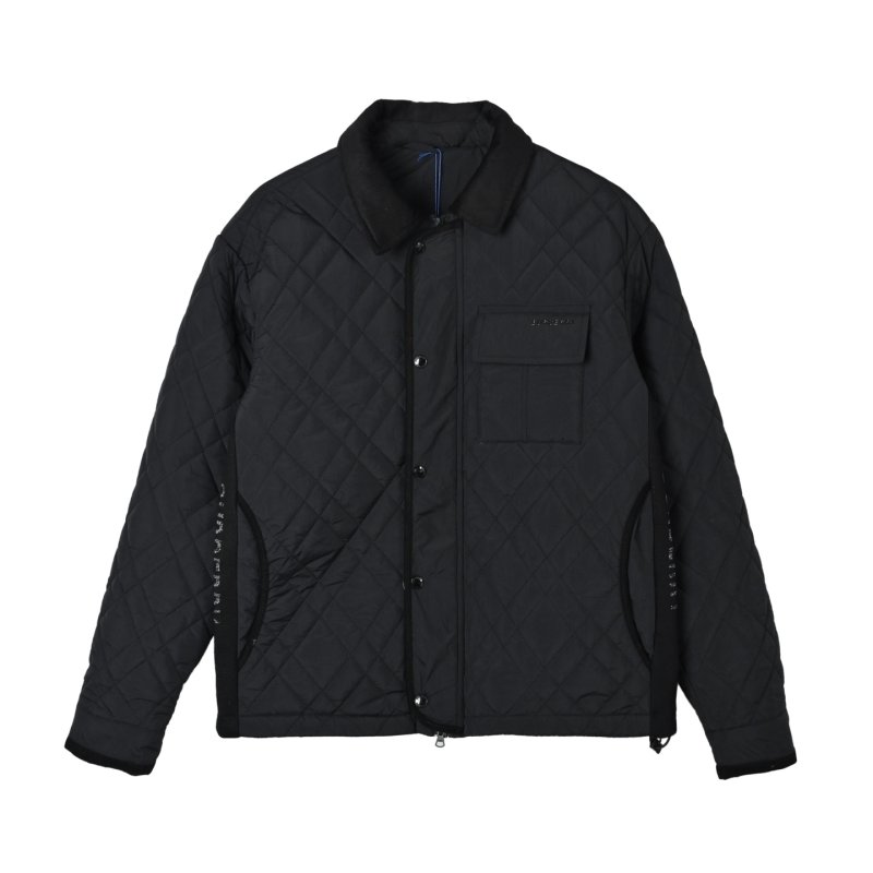 Black Quilted Overshirt Jacket view