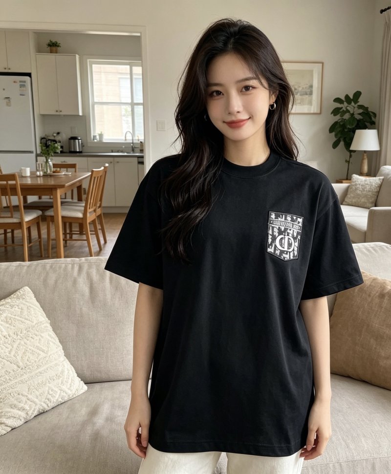 Black Graphic Print Short Sleeve T-Shirt view