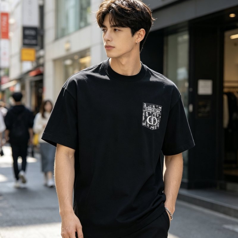 Black Graphic Print Short Sleeve T-Shirt view