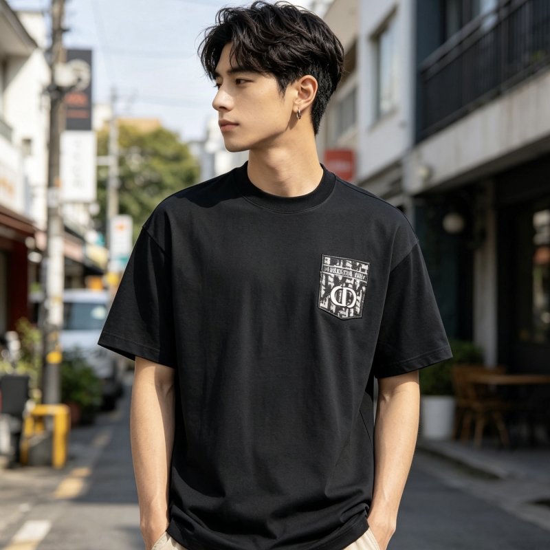 Black Graphic Print Short Sleeve T-Shirt view