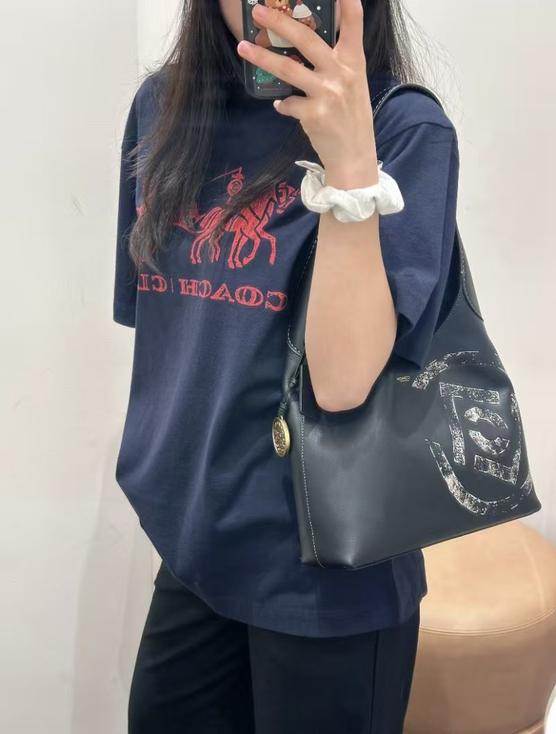Navy Graphic Print Short Sleeve T-Shirt with Red Logo